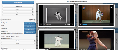 Moteur de recherche interne - Judo Kodokan - 100 techniques 100 videos - Sur Apple store